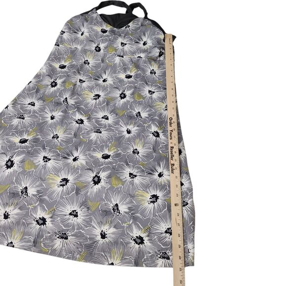 Patagonia Dress XL Gray Floral Morning Glory Jersey Knit Cross Back Shelf Bra - Picture 9 of 9
